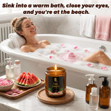 DL DREAMY DEWLA vela Pink Sands en baño para ambiente floral y relajante