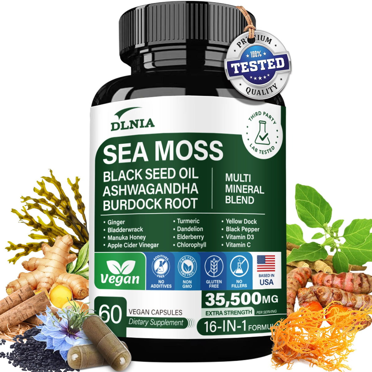 DLNIA frasco delantero mostrando el envase y conveniencia