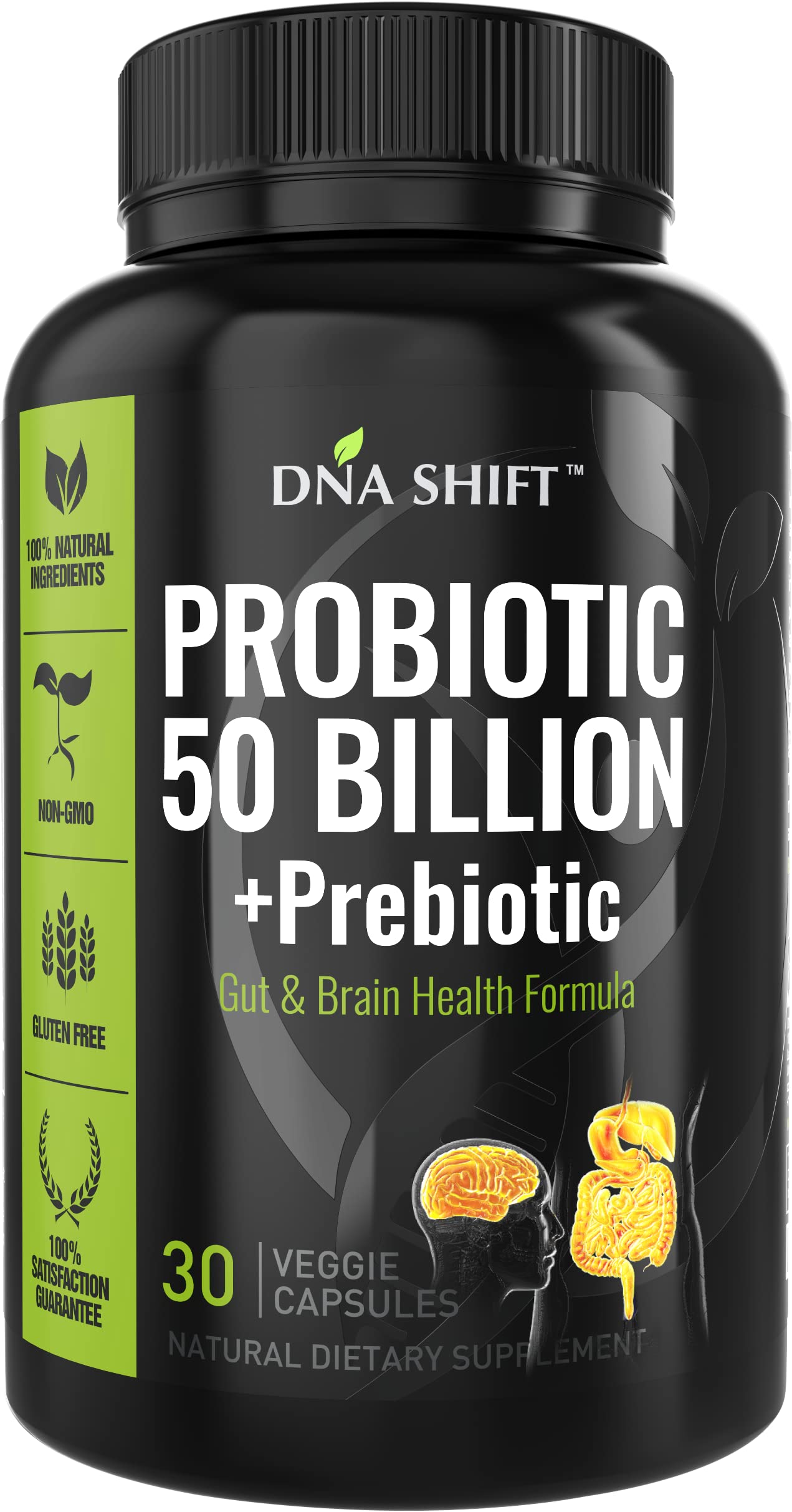 DNA SHIFT frasco frontal mostrando etiqueta clara y beneficios