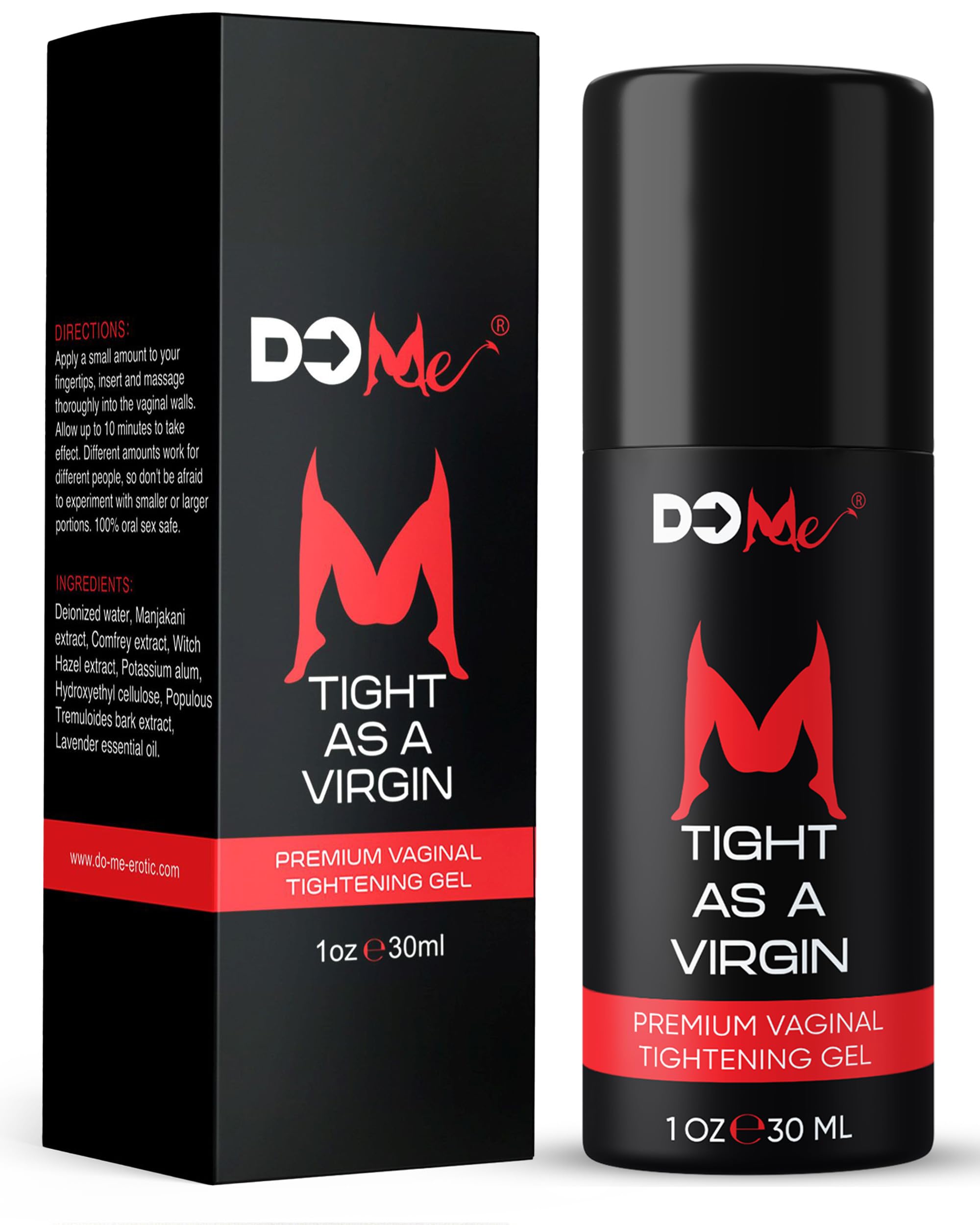 Do Me frasco delantero mostrando diseño y uso práctico para confianza íntima