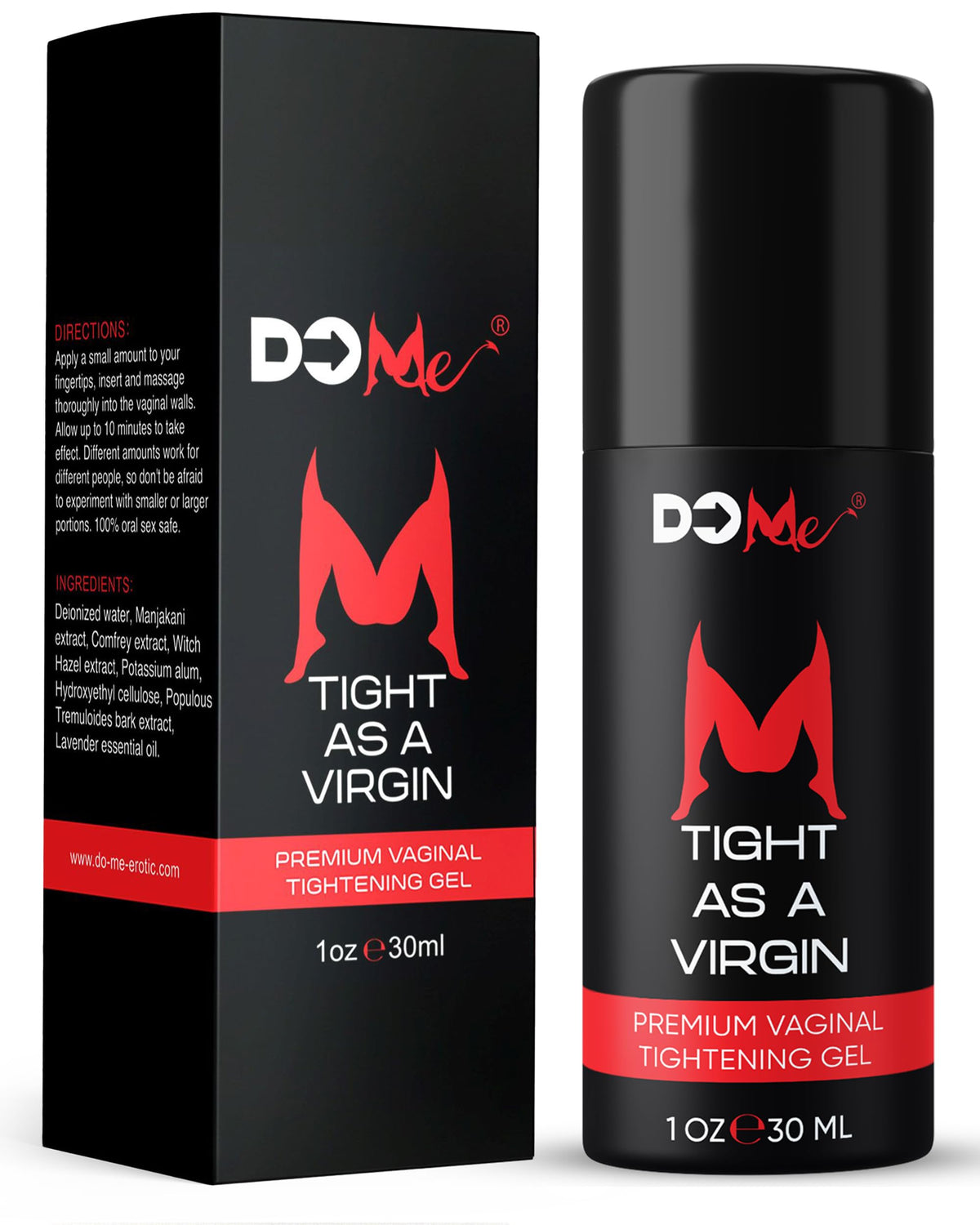 Do Me frasco delantero mostrando diseño y uso práctico para confianza íntima
