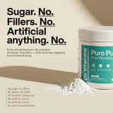 Do Vitamins PurePump junto a una mano para comparar tamaño del envase