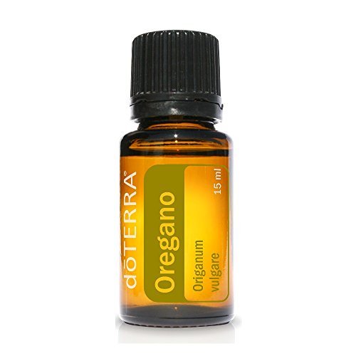 doTERRA aceite de orégano etiqueta en detalle resaltando pureza y beneficios antioxidantes