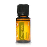 doTERRA aceite de orégano etiqueta en detalle resaltando pureza y beneficios antioxidantes
