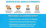 Doctor Danielle cápsula junto a mano, tamaño práctico y dosificación