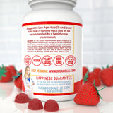 Doctor Danielle gomita junto a fresa natural ilustra sabor