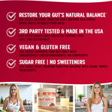 Doctor Danielle etiqueta de Gut Assist con lista de ingredientes y beneficios claros
