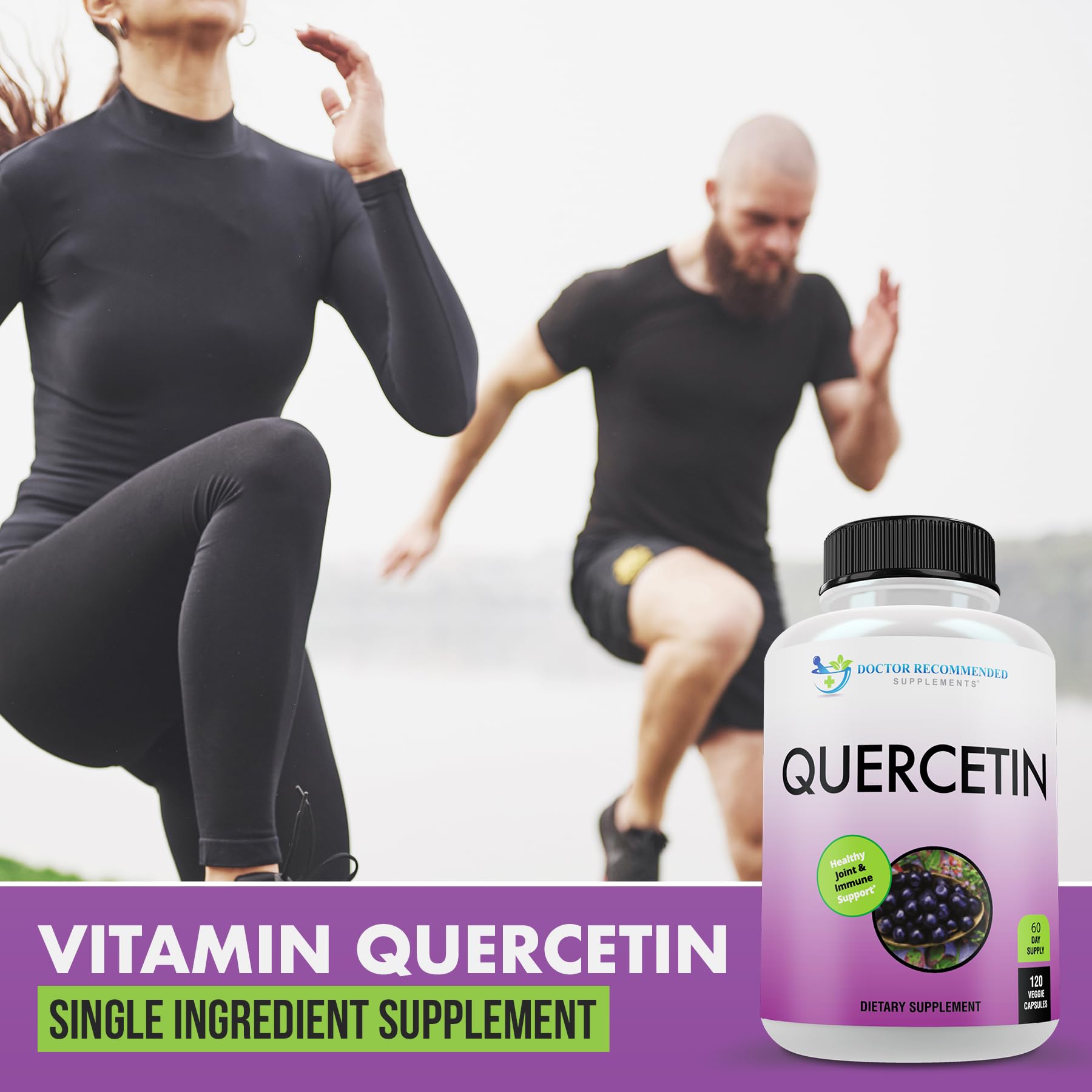 DOCTOR RECOMMENDED SUPPLEMENTS cápsula en mano para comparar tamaño y dosificación