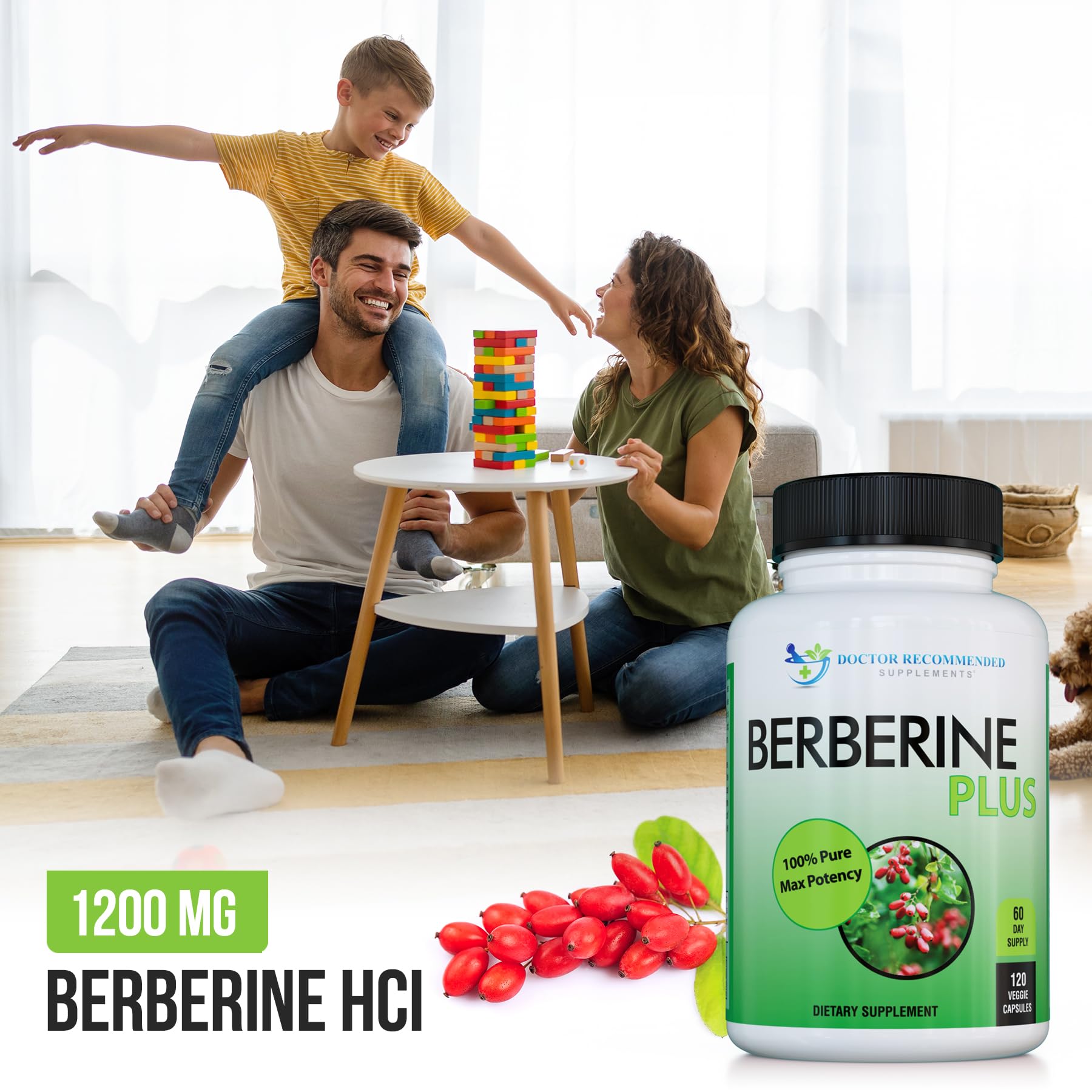 DOCTOR RECOMMENDED SUPPLEMENTS producto sobre encimera cocina para rutina diaria