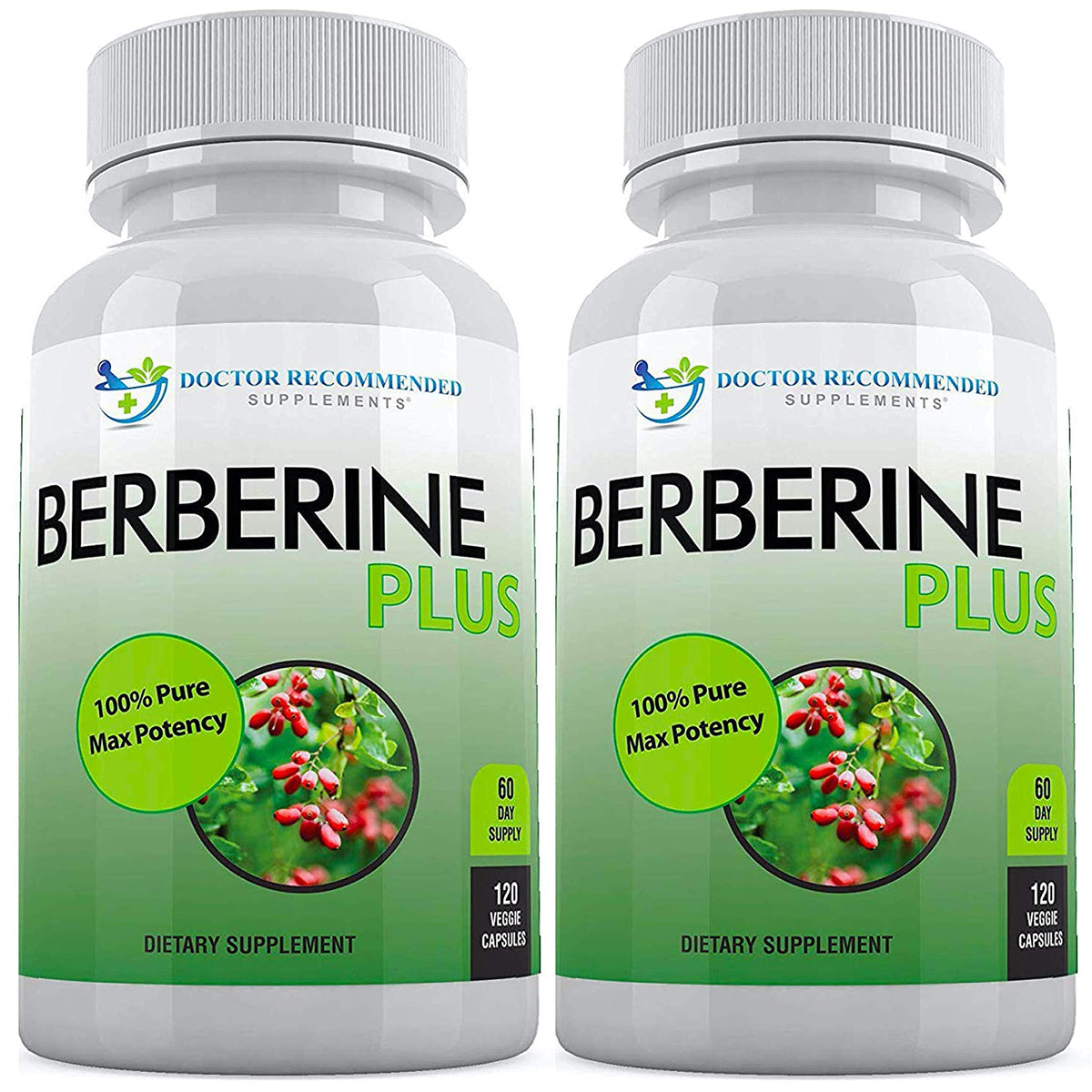 DOCTOR RECOMMENDED SUPPLEMENTS frasco frontal mostrando etiqueta y beneficio de pureza