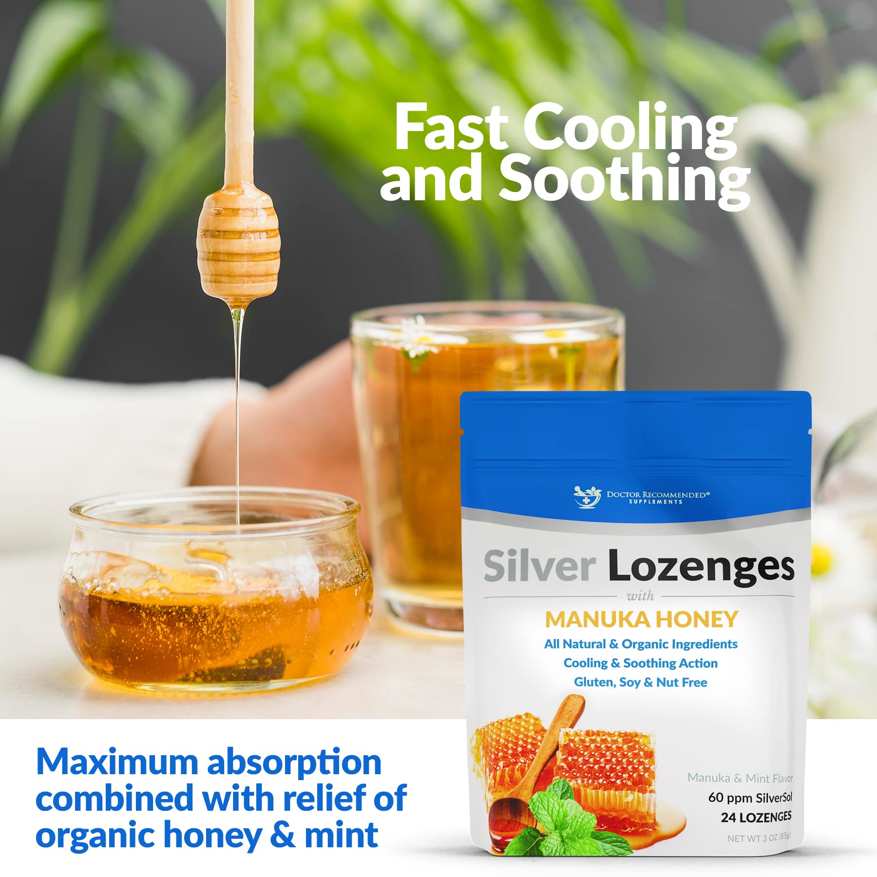 Doctor Recommended Supplements pastilla junto a moneda para comparar tamaño y portabilidad