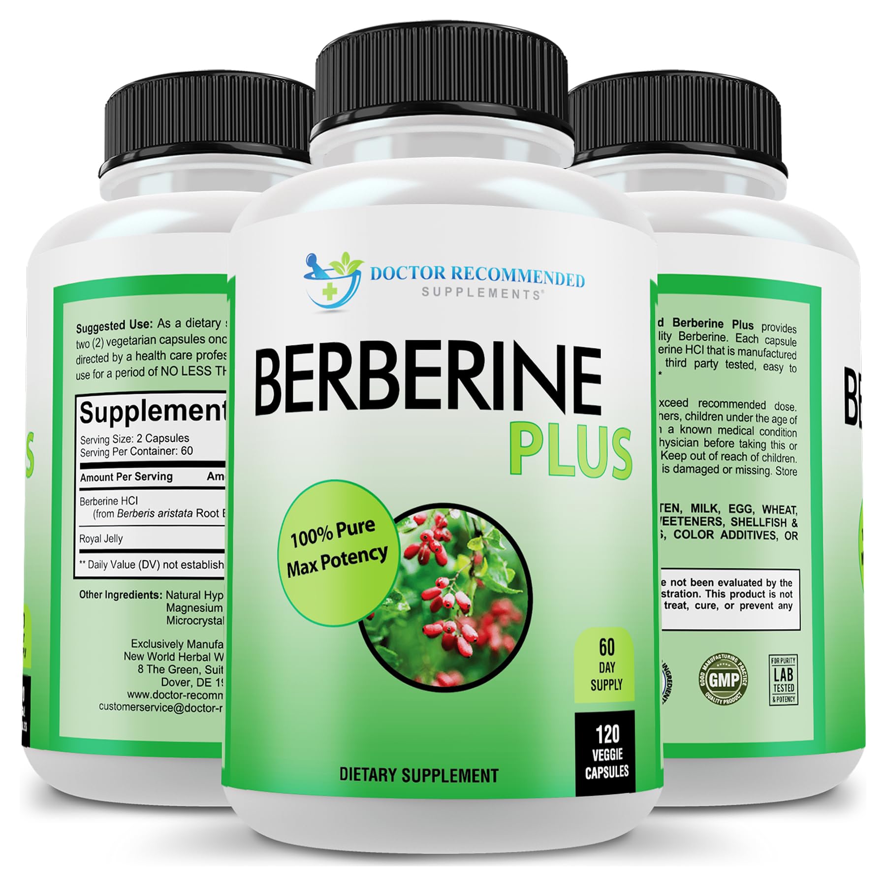 DOCTOR RECOMMENDED SUPPLEMENTS frasco en contexto de estilo de vida saludable en mesa