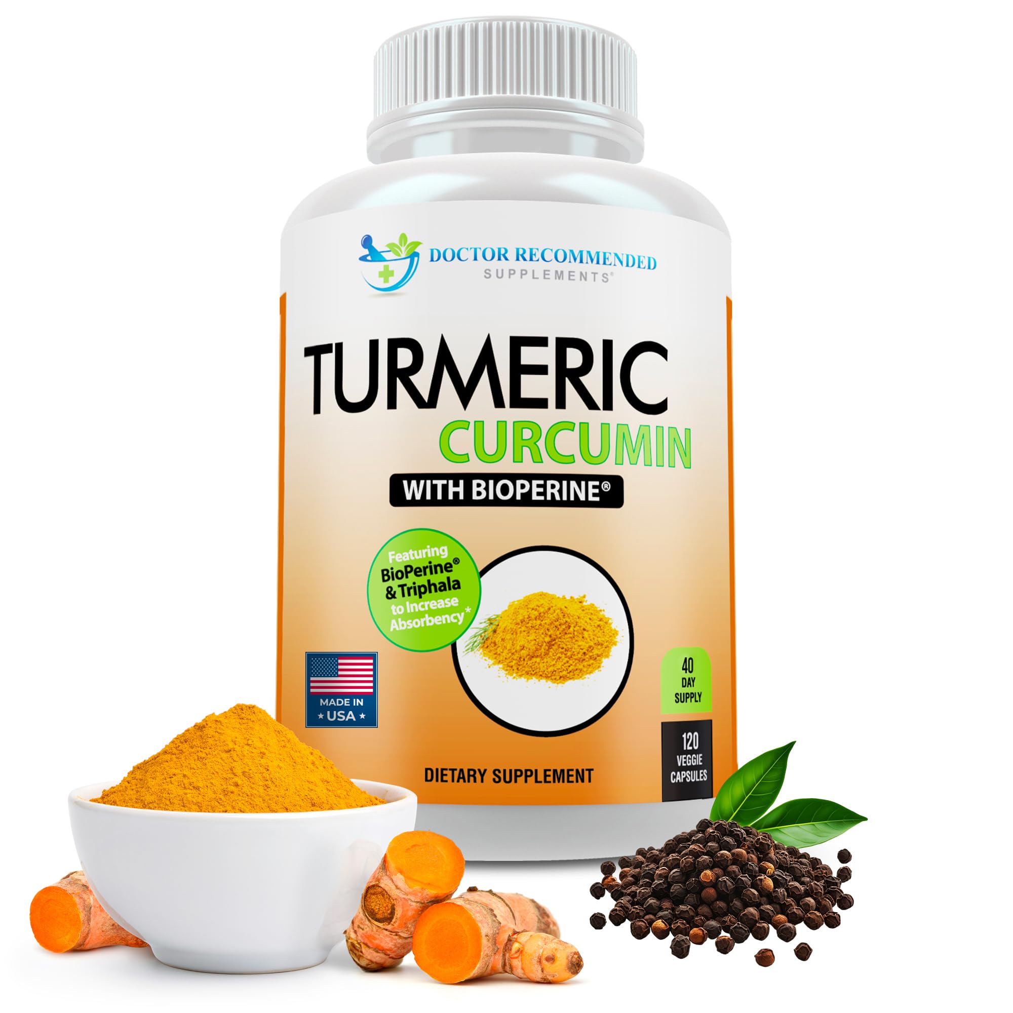 DOCTOR RECOMMENDED SUPPLEMENTS envase frontal claro y beneficios visibles