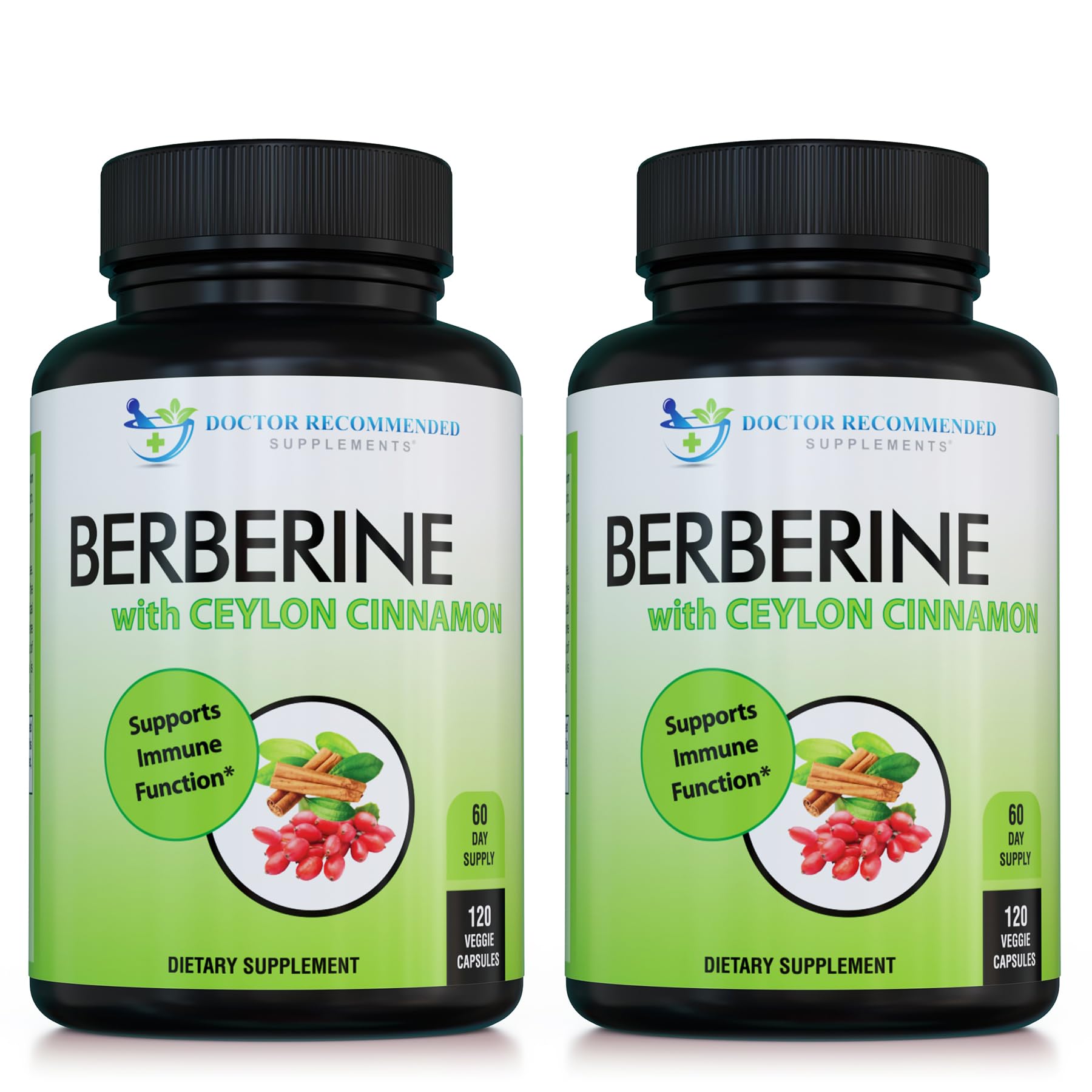 DOCTOR RECOMMENDED SUPPLEMENTS frontal del envase mostrando beneficios clave