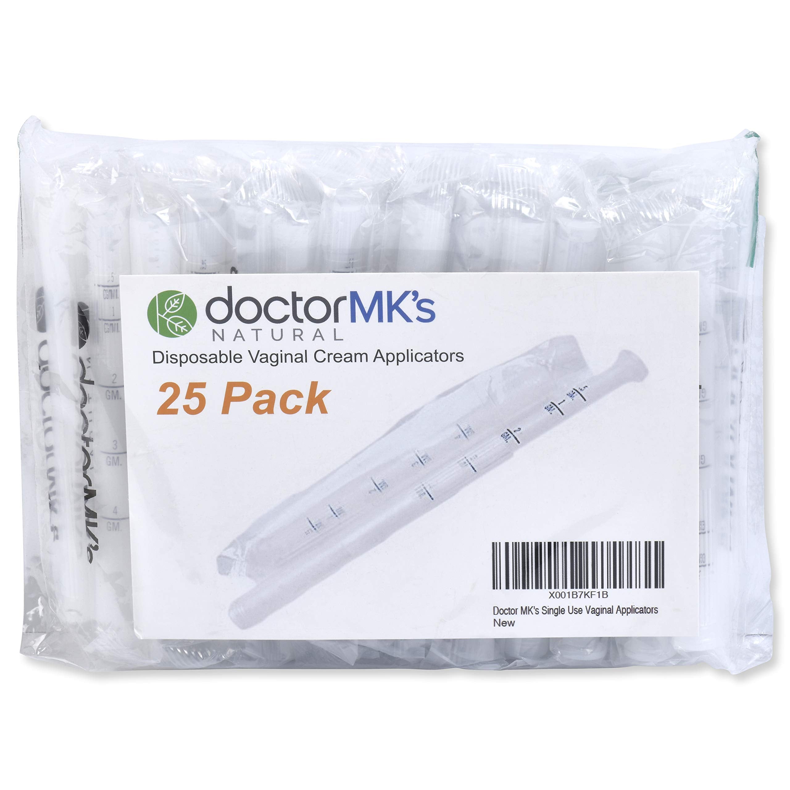 doctor MK's NATURAL paquete frontal de 25 aplicadores, higiene segura