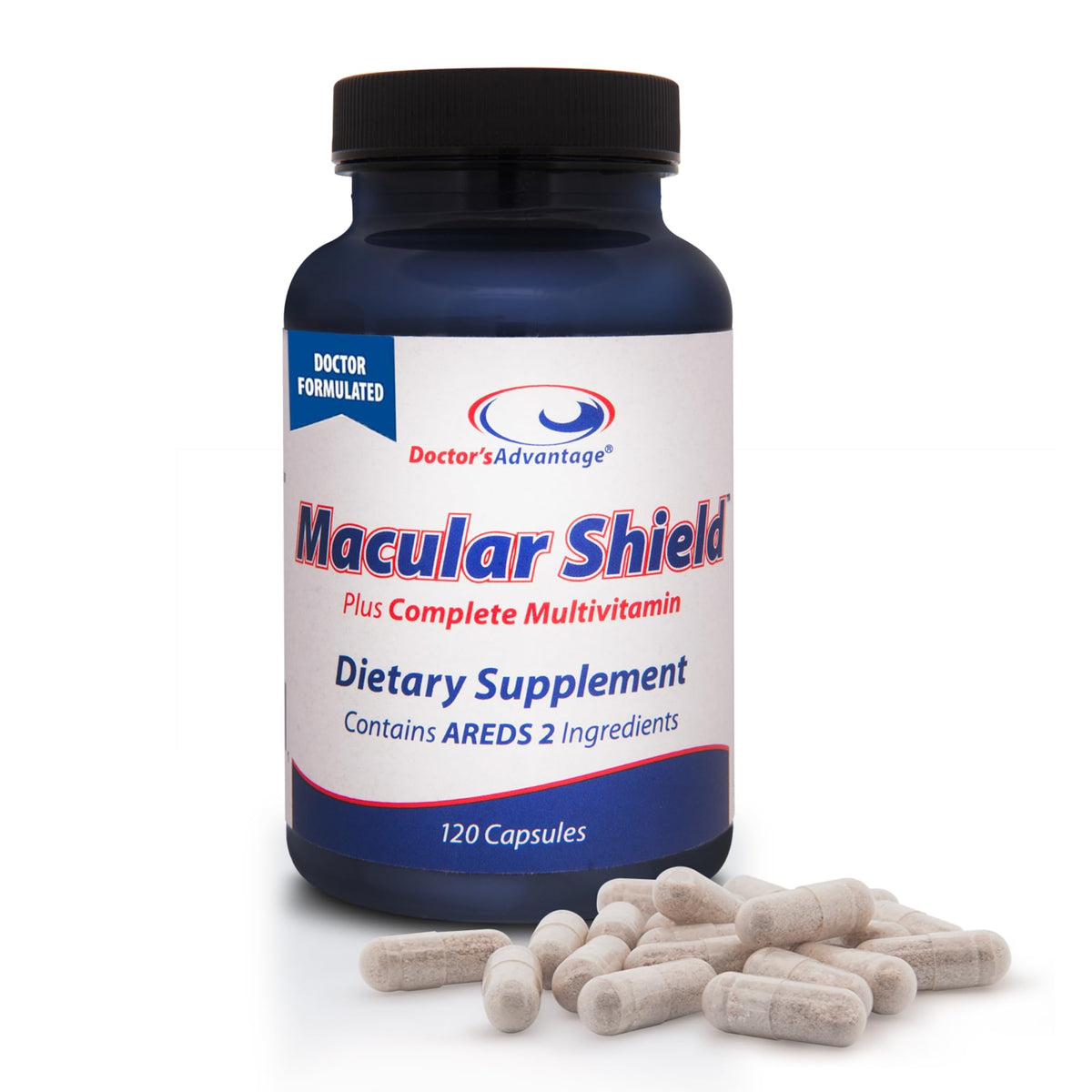 Doctor's Advantage botella frontal mostrando etiqueta y beneficios visibles