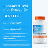 Doctor's Best primer plano del aceite de krill mostrando su color rojizo y antioxidantes