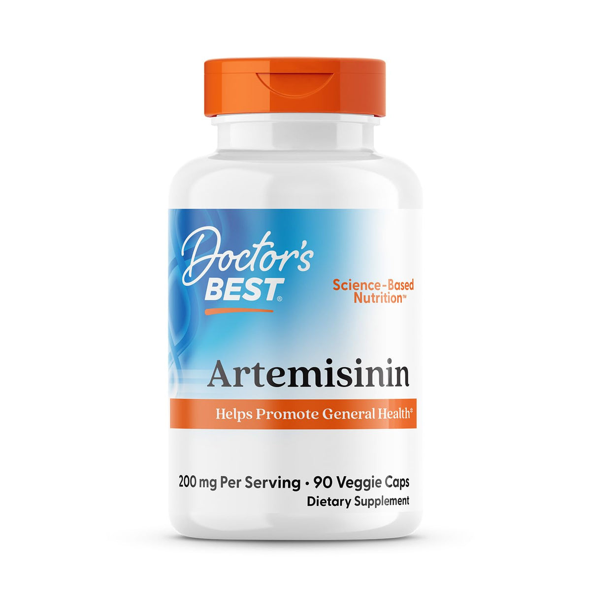 Doctor's Best frasco frontal de artemisinina 90 cápsulas veganas y beneficios de calidad