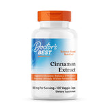 Doctor's Best frasco frontal de CinSulin 500 mg mostrando etiqueta y beneficios