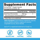 Primer plano de cápsula vegetal Doctor's Best EpiCor, fácil ingestión y vegana