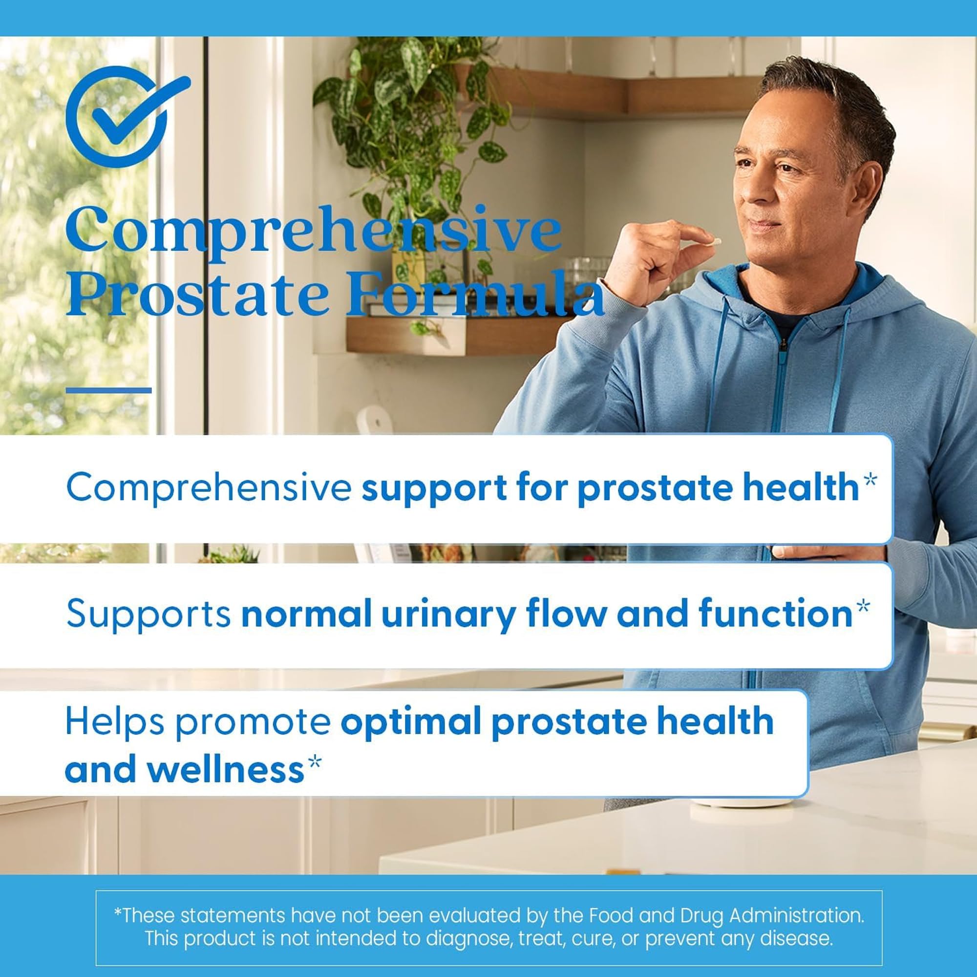Doctor's Best hombre activo lifestyle que sugiere bienestar prostático