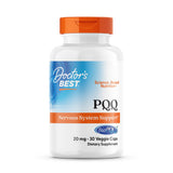Doctor's BEST frasco frontal mostrando PQQ 20 mg y beneficios visibles
