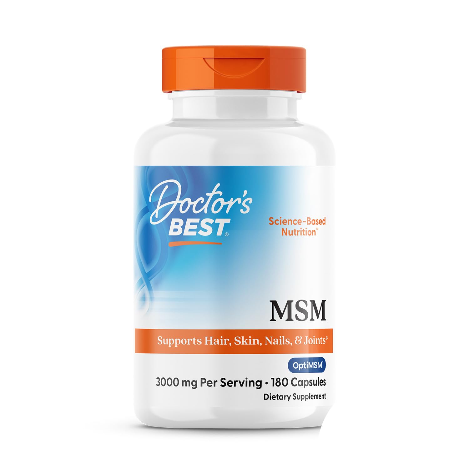 Doctor's Best frente del producto mostrando etiqueta clara y beneficios