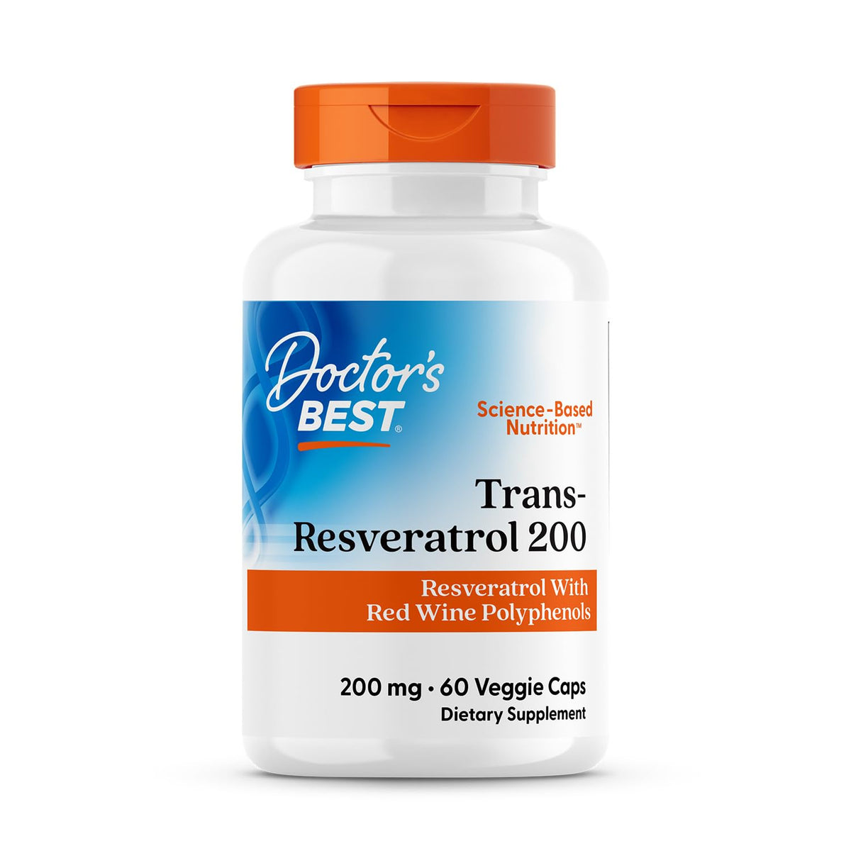 Doctor's BEST envase frontal mostrando cápsulas veganas y etiqueta clara, calidad y pureza