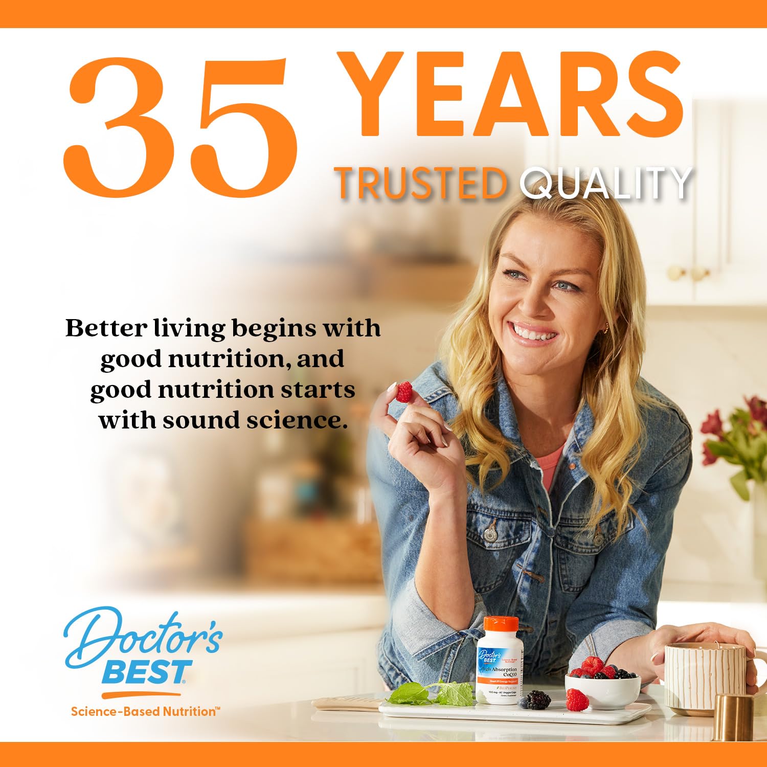 Doctor's BEST ingredientes Curcumin C3 Complex y BioPerine, destaca absorción mejorada