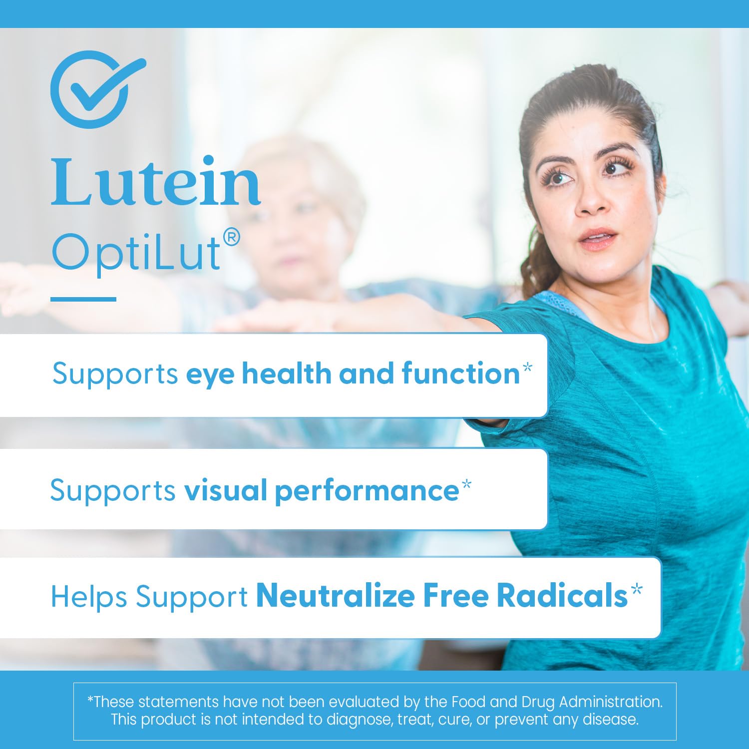Doctor's Best suplemento junto a gafas y libro, sugiere apoyo visual diario