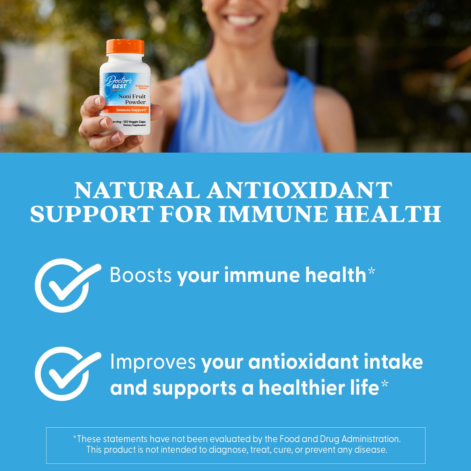 Doctor's BEST etiqueta con información nutricional clara y segura