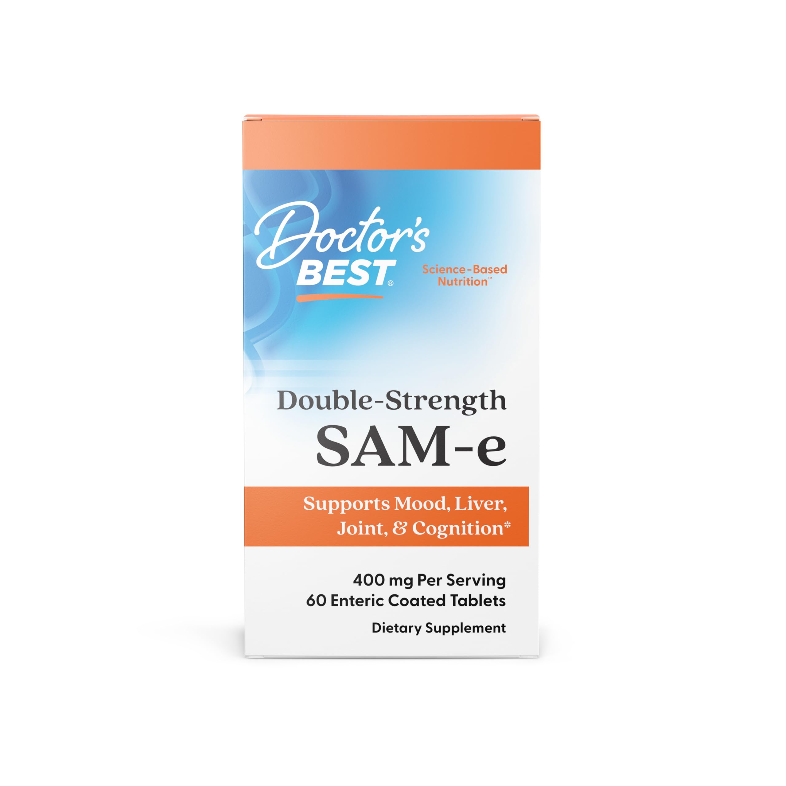 Doctor's Best frasco frontal con etiqueta clara y beneficios visibles
