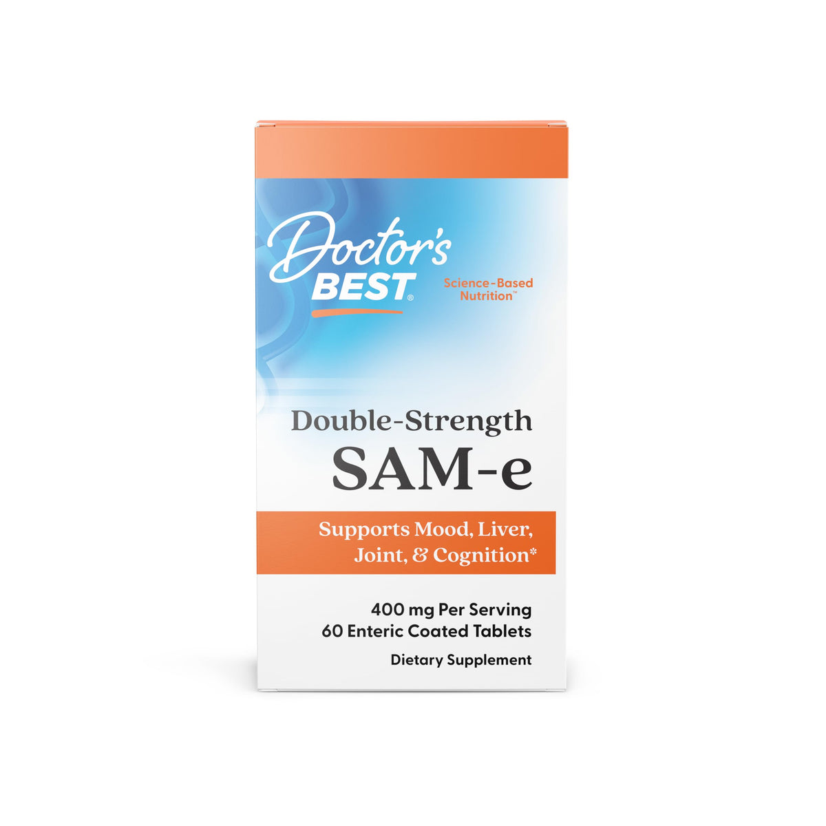 Doctor's Best frasco frontal con etiqueta clara y beneficios visibles