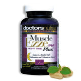 Doctors Nutra frasco Muscle Ezze PM Plus frente muestra beneficio descanso