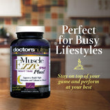 Doctors Nutra detalle de cápsula Muscle Ezze PM Plus texto de pureza