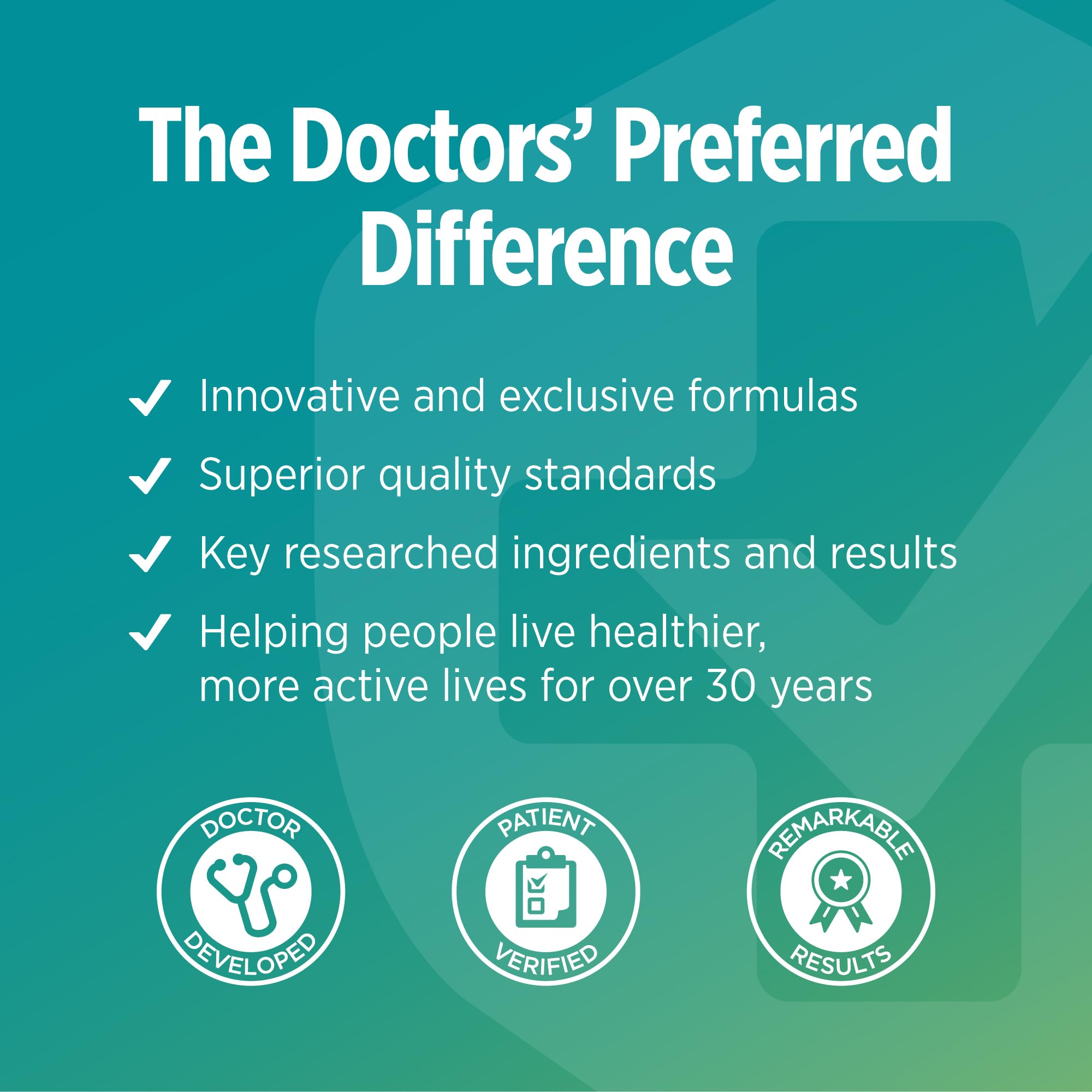DOCTORS' PREFERRED detalle de etiqueta con instrucciones y pruebas por lote visibles