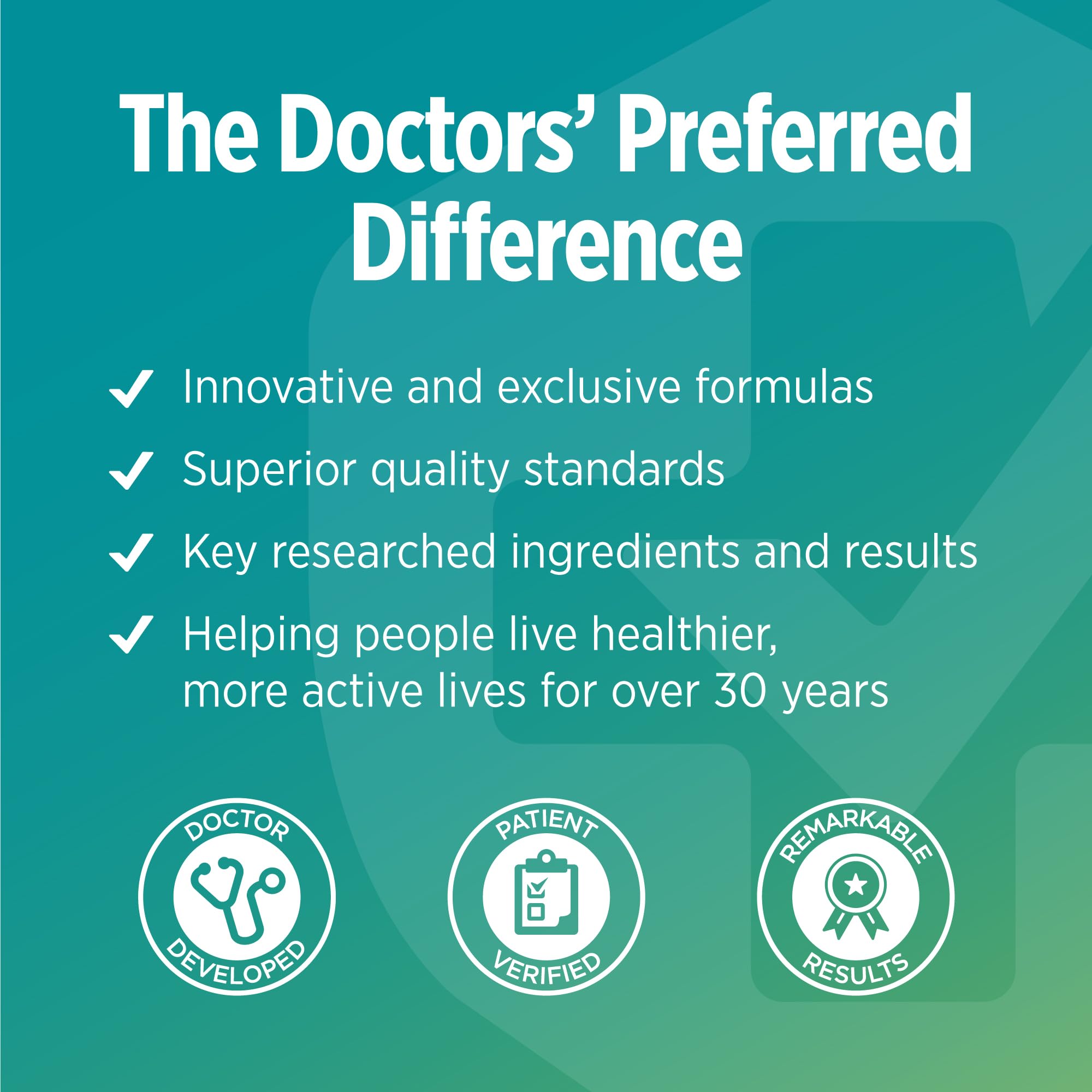 DOCTORS' PREFERRED tabletas junto a comida saludable para uso práctico