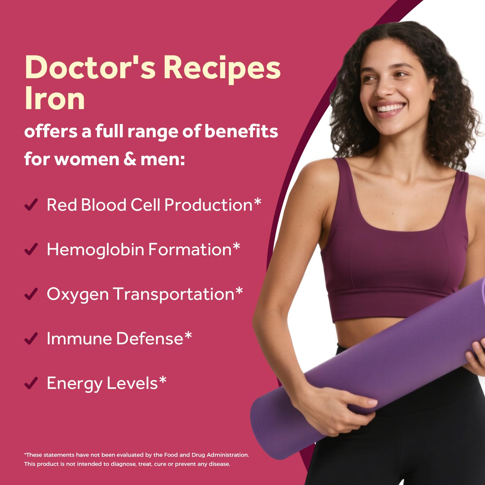 Doctor's Recipes tableta en mano para visualizar escala y facilidad de ingestión