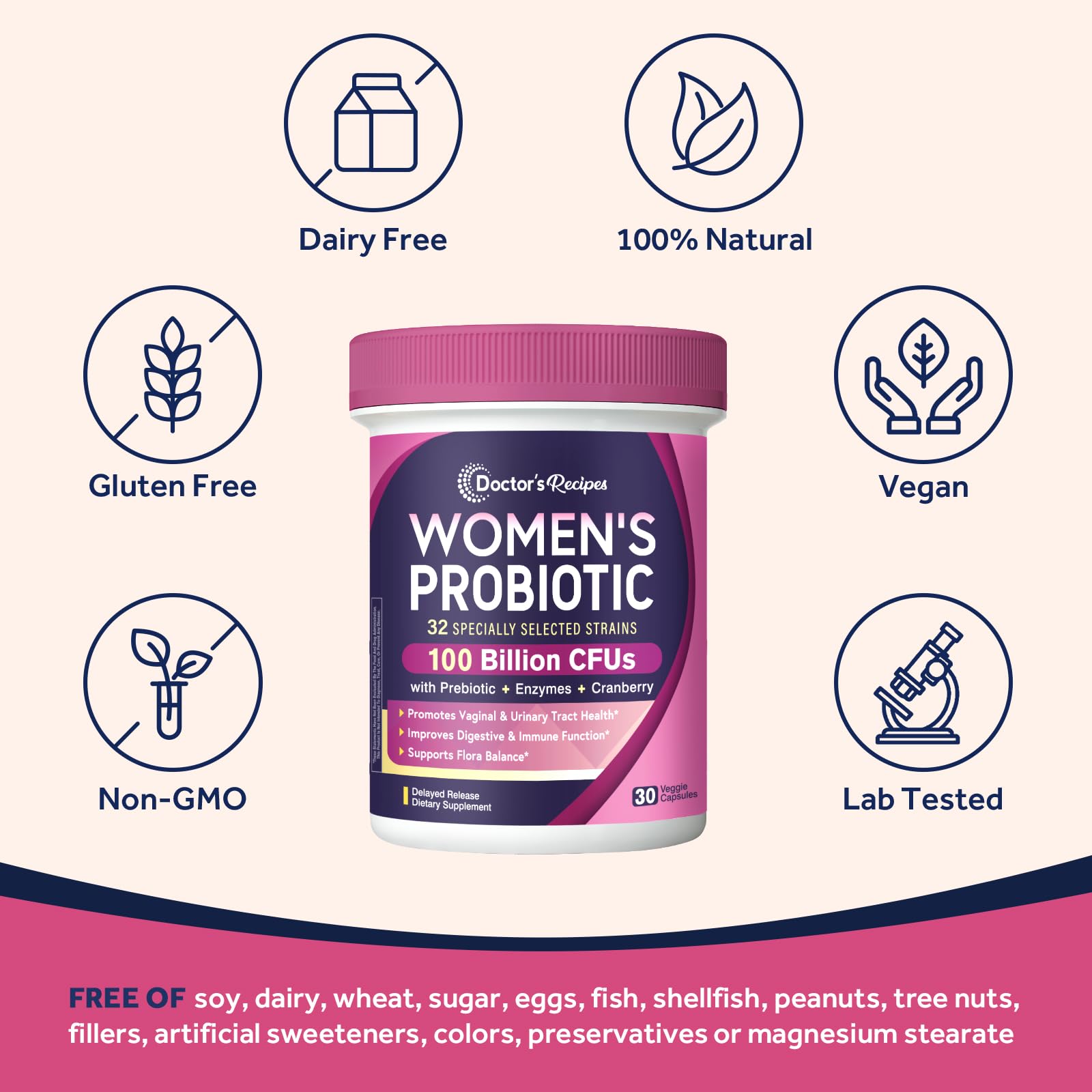 Doctor's Recipes superficie de la cápsula, destaca la formulación estable