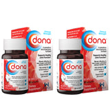 Dona vista frontal del envase mostrando la marca y dosis para confianza