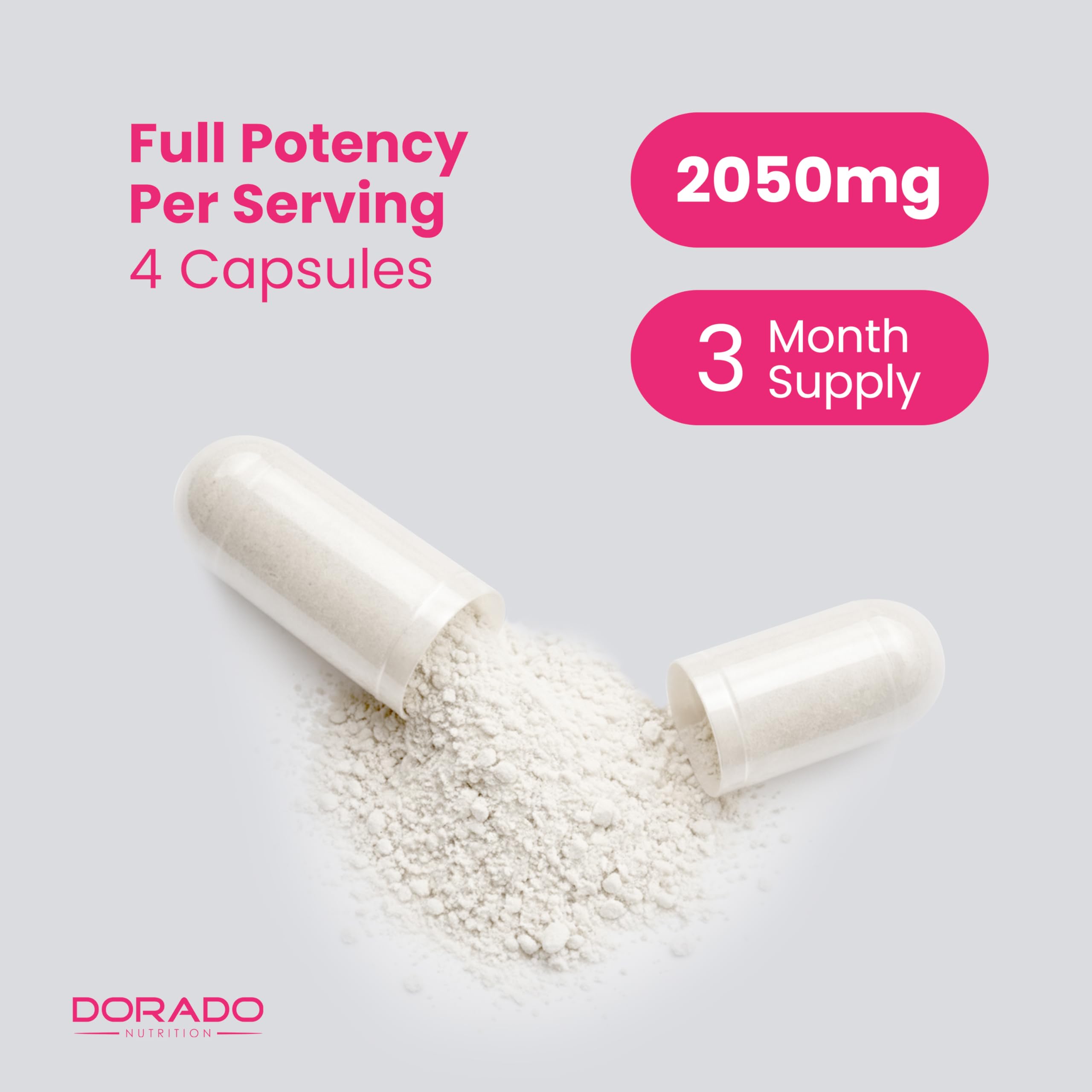 DORADO NUTRITION caja y certificados que muestran control de calidad
