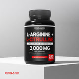 DORADO NUTRITION varias cápsulas sobre mesa ilustrando la dosis por servicio