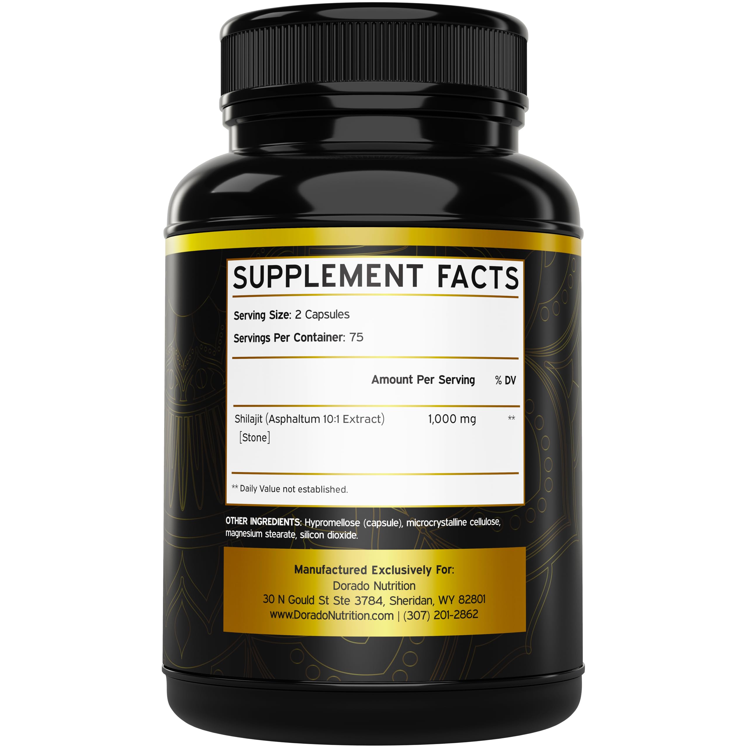 DORADO NUTRITION primer plano de cápsula para apreciar textura y tamaño práctico