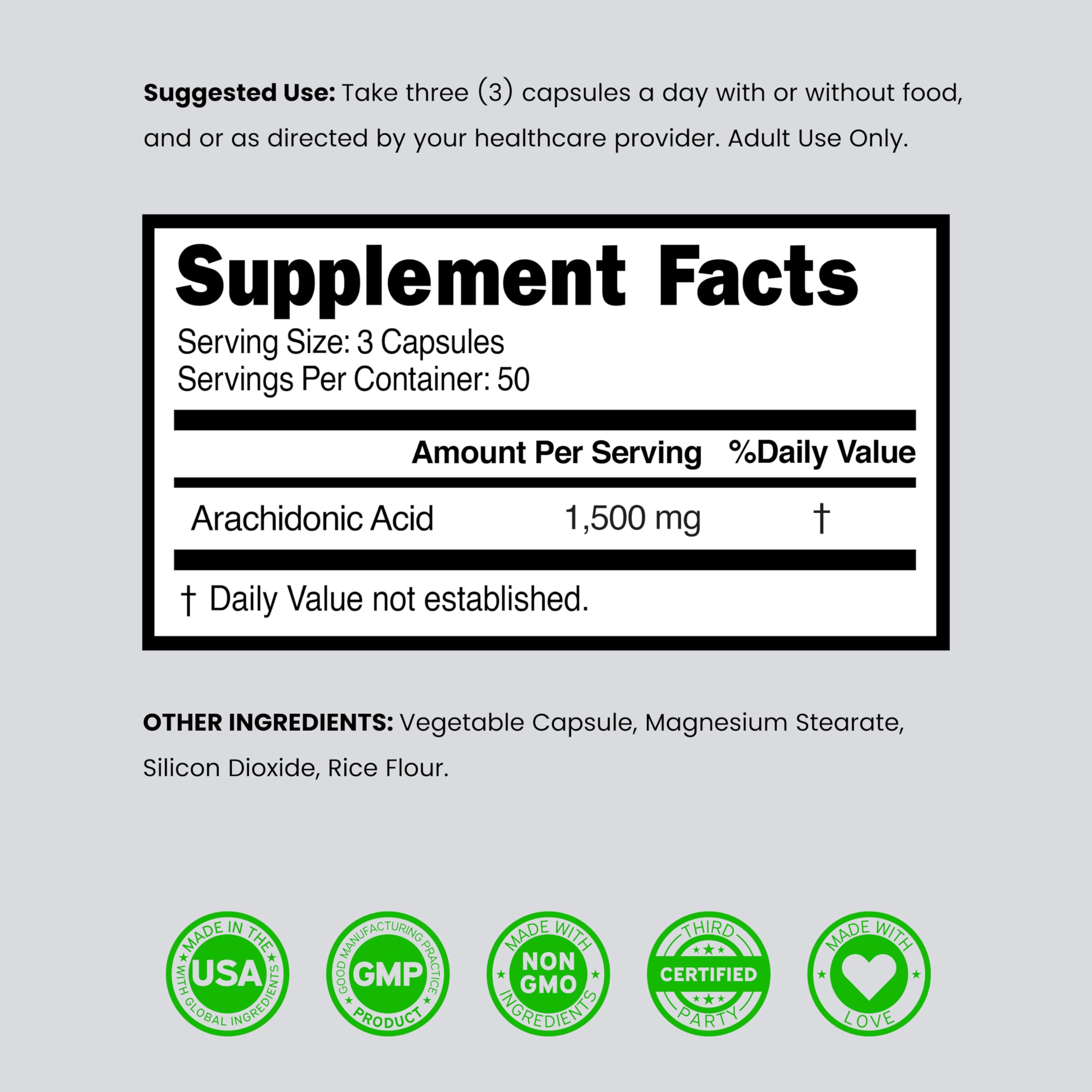 DORADO NUTRITION empaque lateral con información de fabricación USA