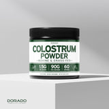 DORADO NUTRITION envase abierto mostrando polvo, fácil almacenamiento seguro