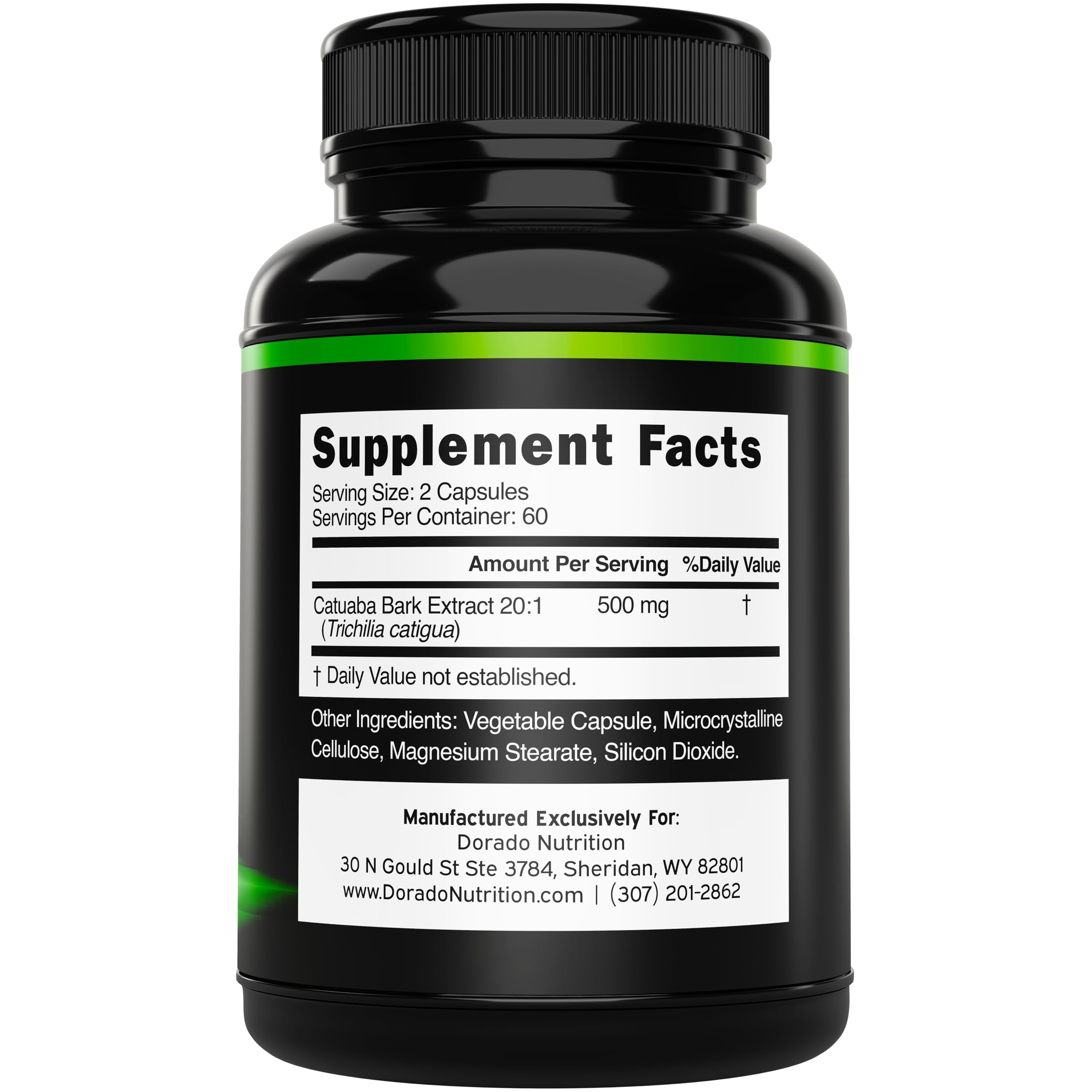 DORADO NUTRITION etiqueta con tabla nutricional y claridad de ingredientes