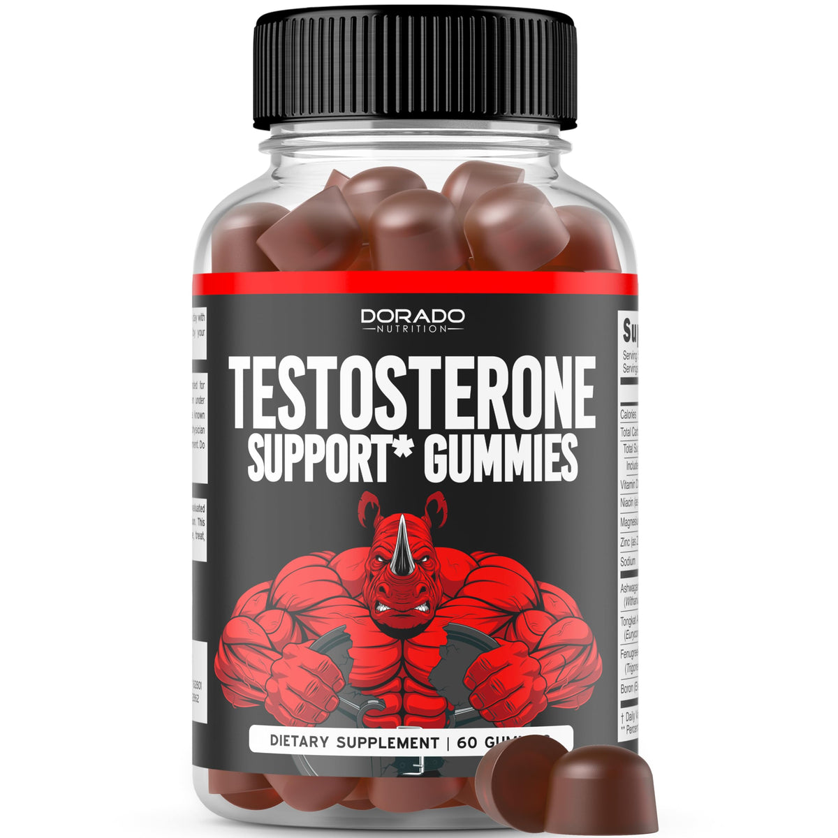 DORADO NUTRITION frasco frente mostrando 60 gomitas y beneficios