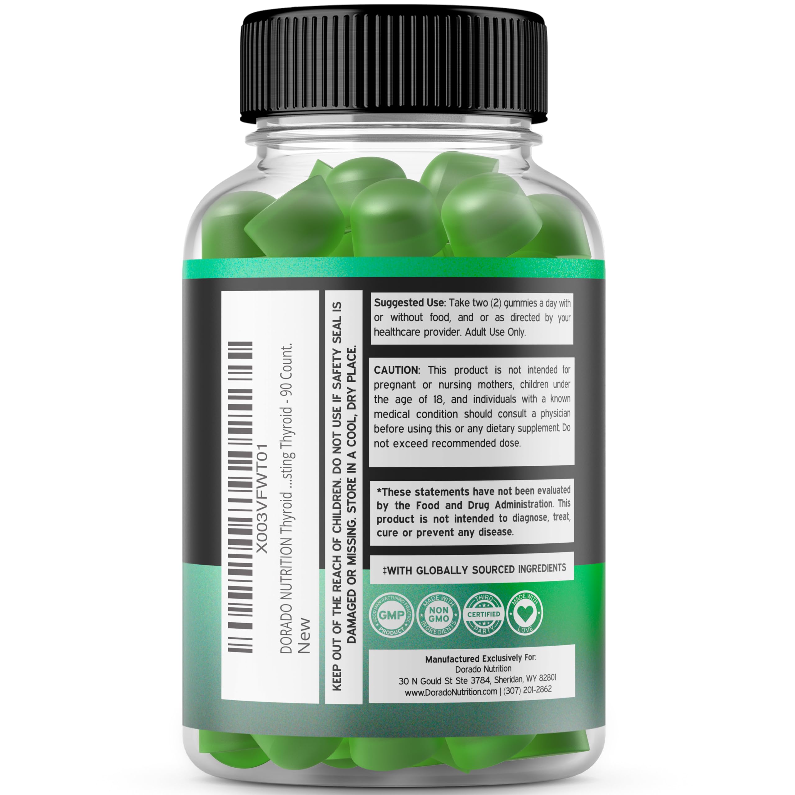 Dorado Nutrition gomitas en mano demostrando facilidad y sabor manzana
