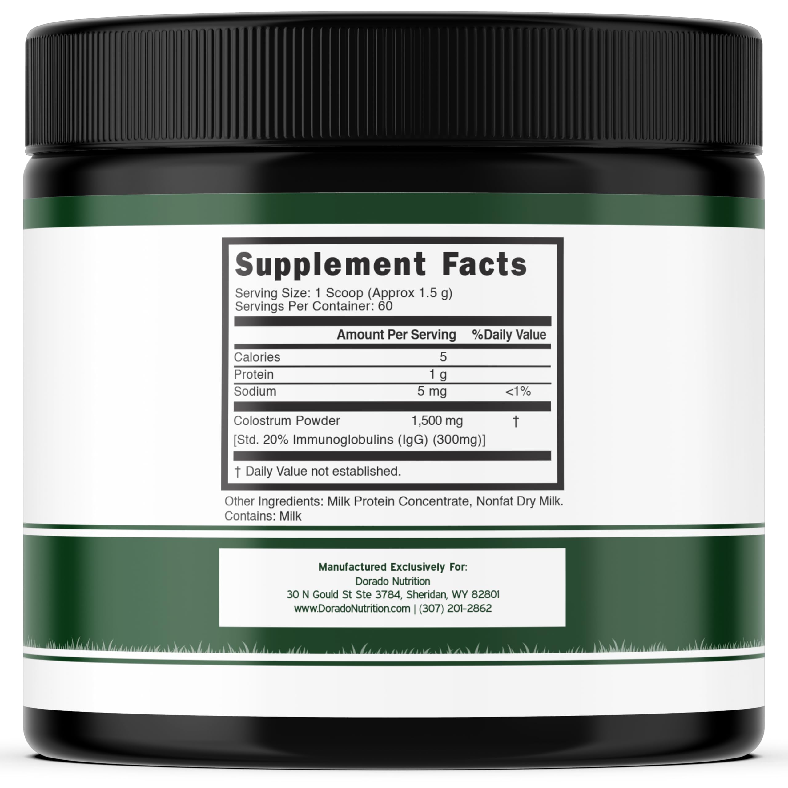 DORADO NUTRITION polvo textura cercana, detalle de calidad y facilidad de mezcla