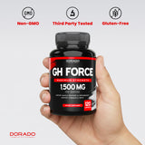 DORADO NUTRITION sello GMP en envase que refleja fabricación y control de calidad